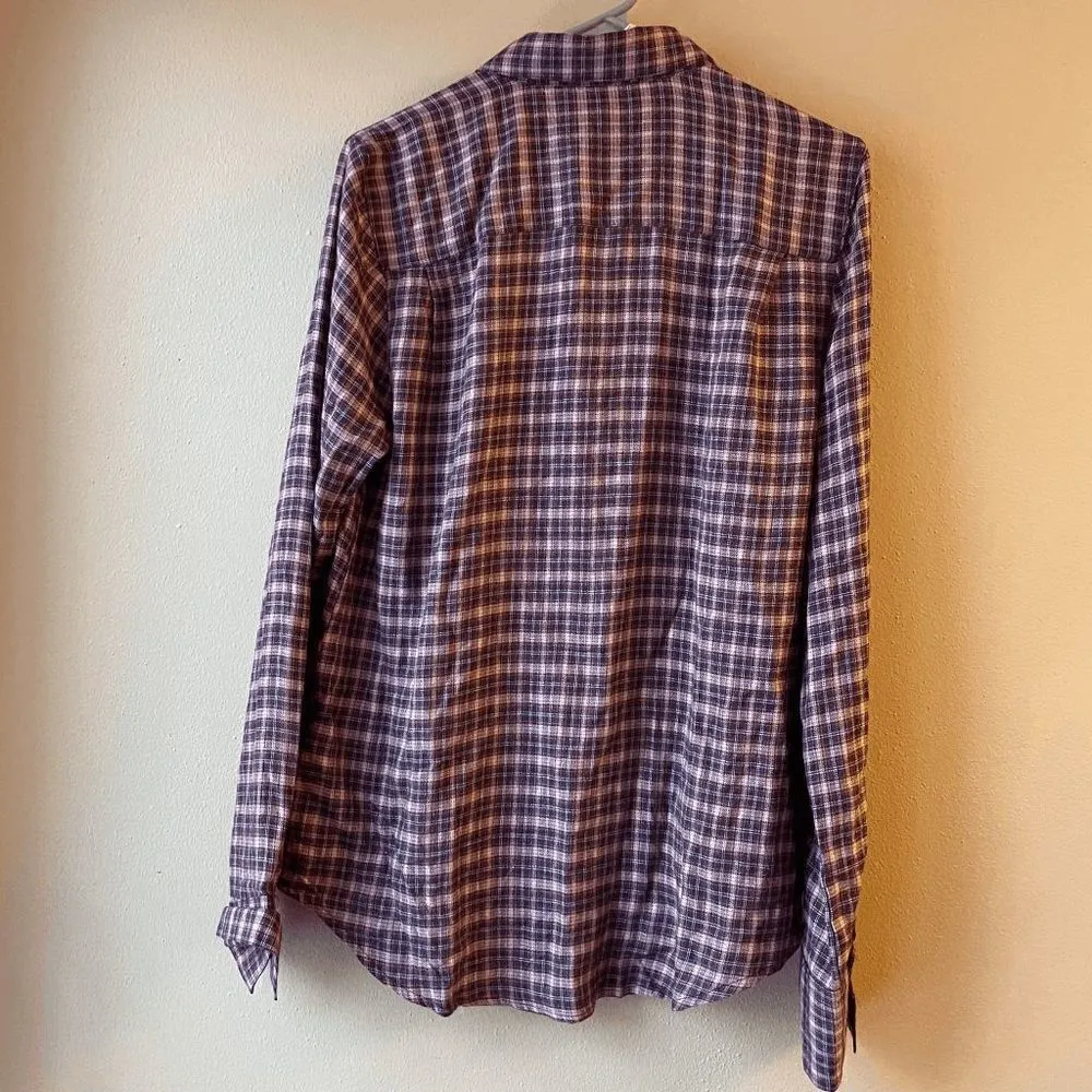 Beach Lunch Lounge Whitney Button Up Shirt in Red Pear Size Medium Red - Image 2