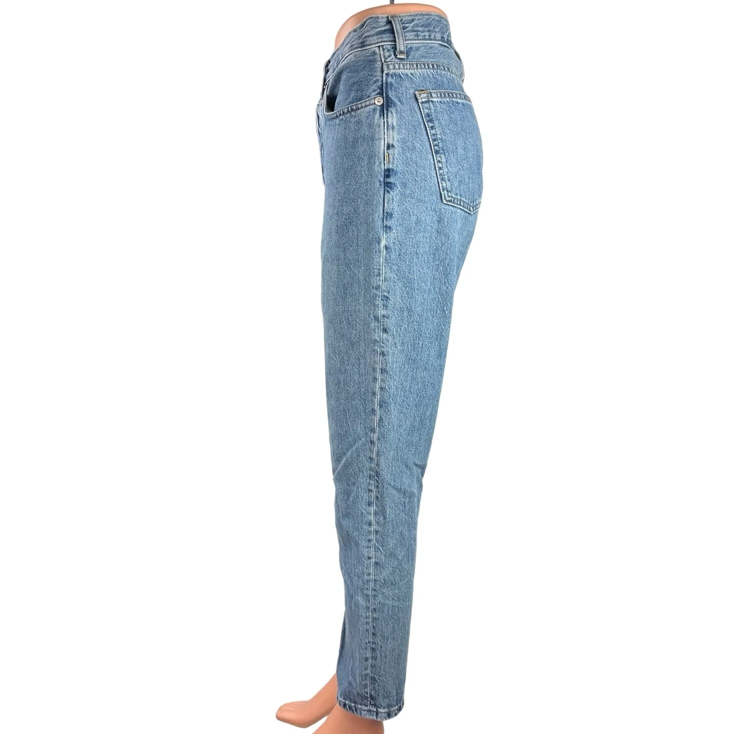 Everlane 90's Cheeky Blue Wash Straight Leg High Waist Crop Ankle Denim Jeans 25 - Image 2