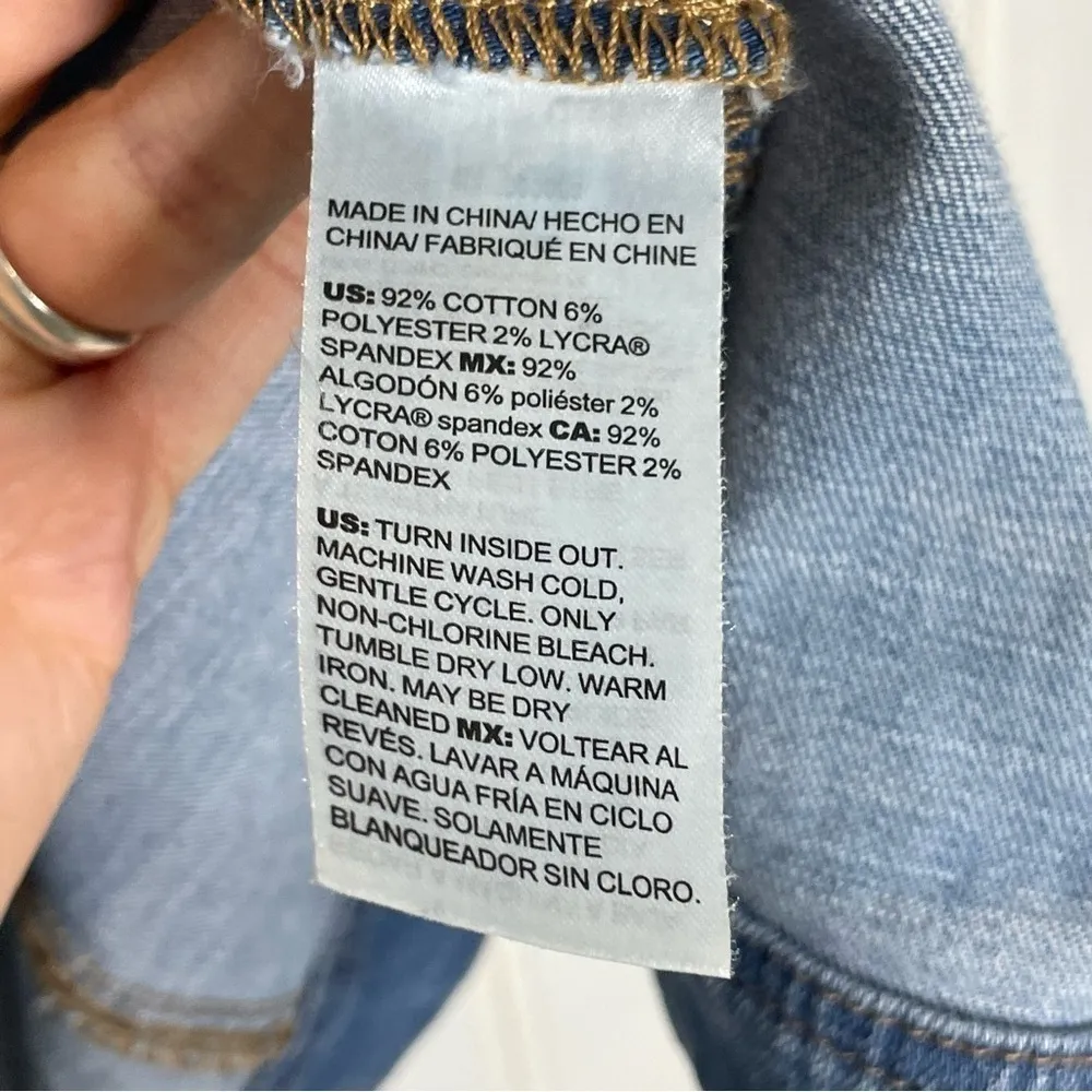 Chico’s Floral Jean Jacket Sz 1 (M) 633 - Image 9