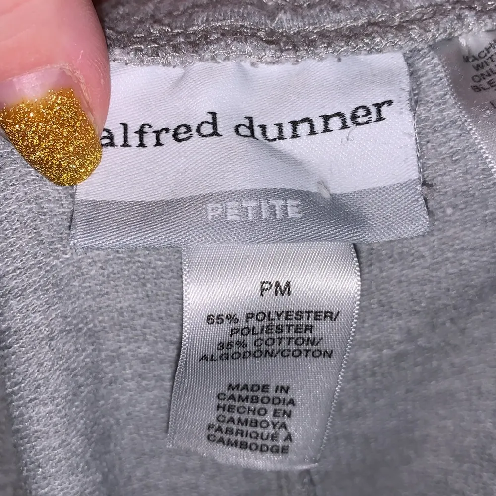 Alfred Dunner Petite grey comfy loungewear pull On sweatpants - Image 8