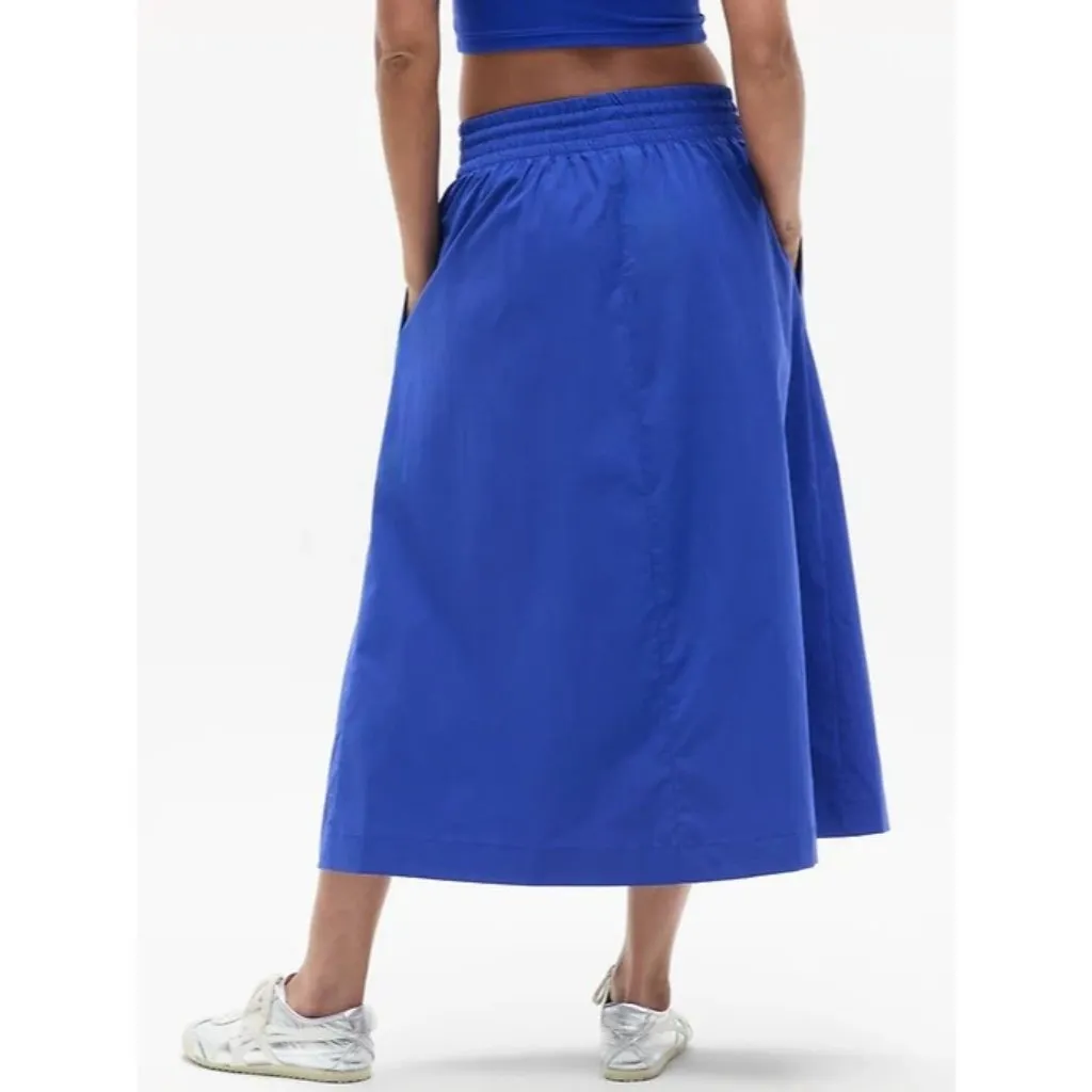 Athleta XL Midday Mid Rise Midi Poplin Skirt Varsity Blue X-Large - Image 4