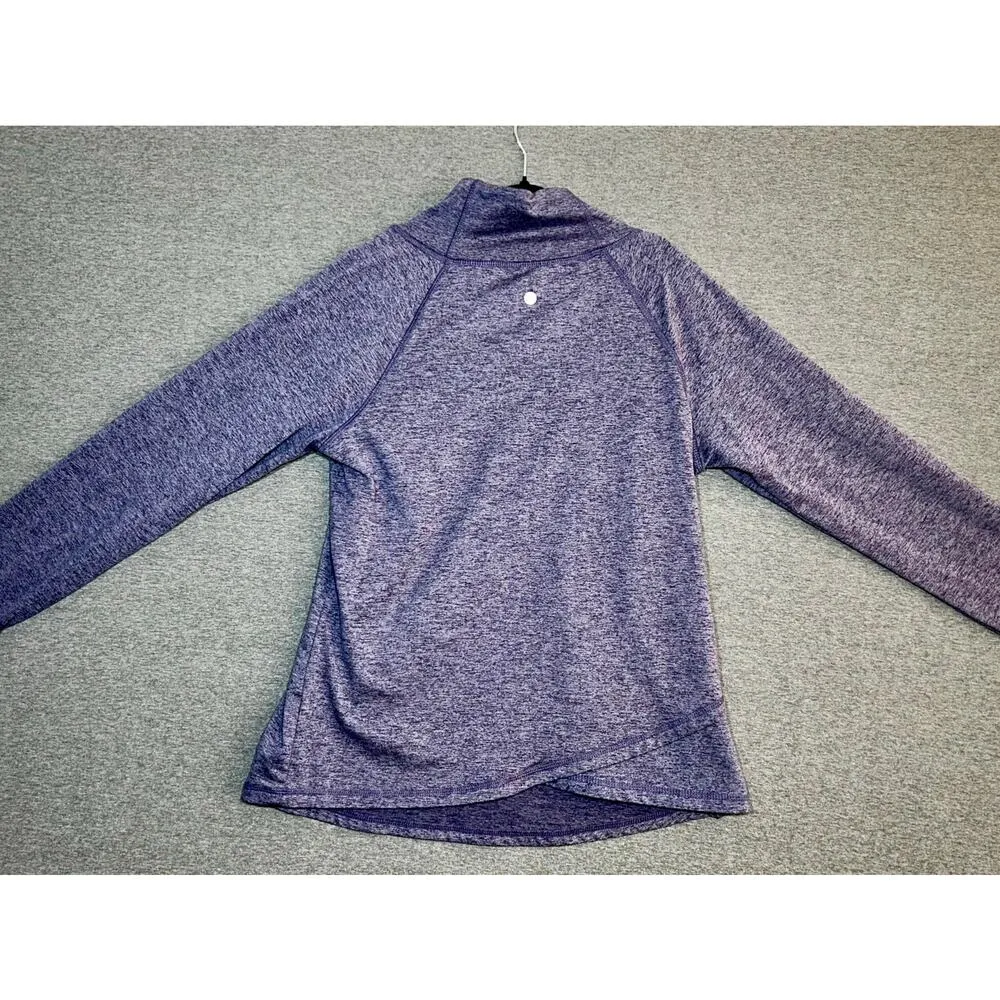 Apana | Women's Fleece Cowl Neck Turtleneck Pullover Top Heather Purple | Medium - Image 2