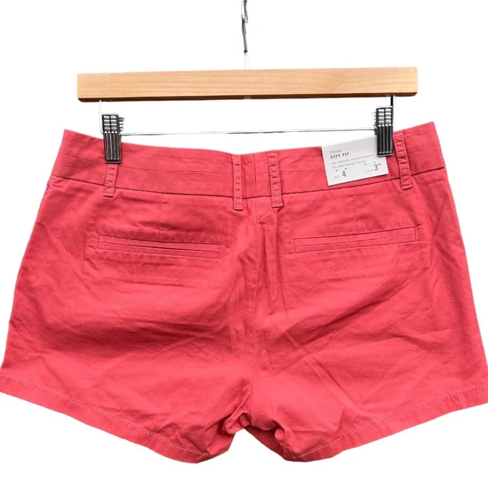 J. Crew Chino City Fit Shorts 3” Size 4 Salmon / Cranberry - Image 3