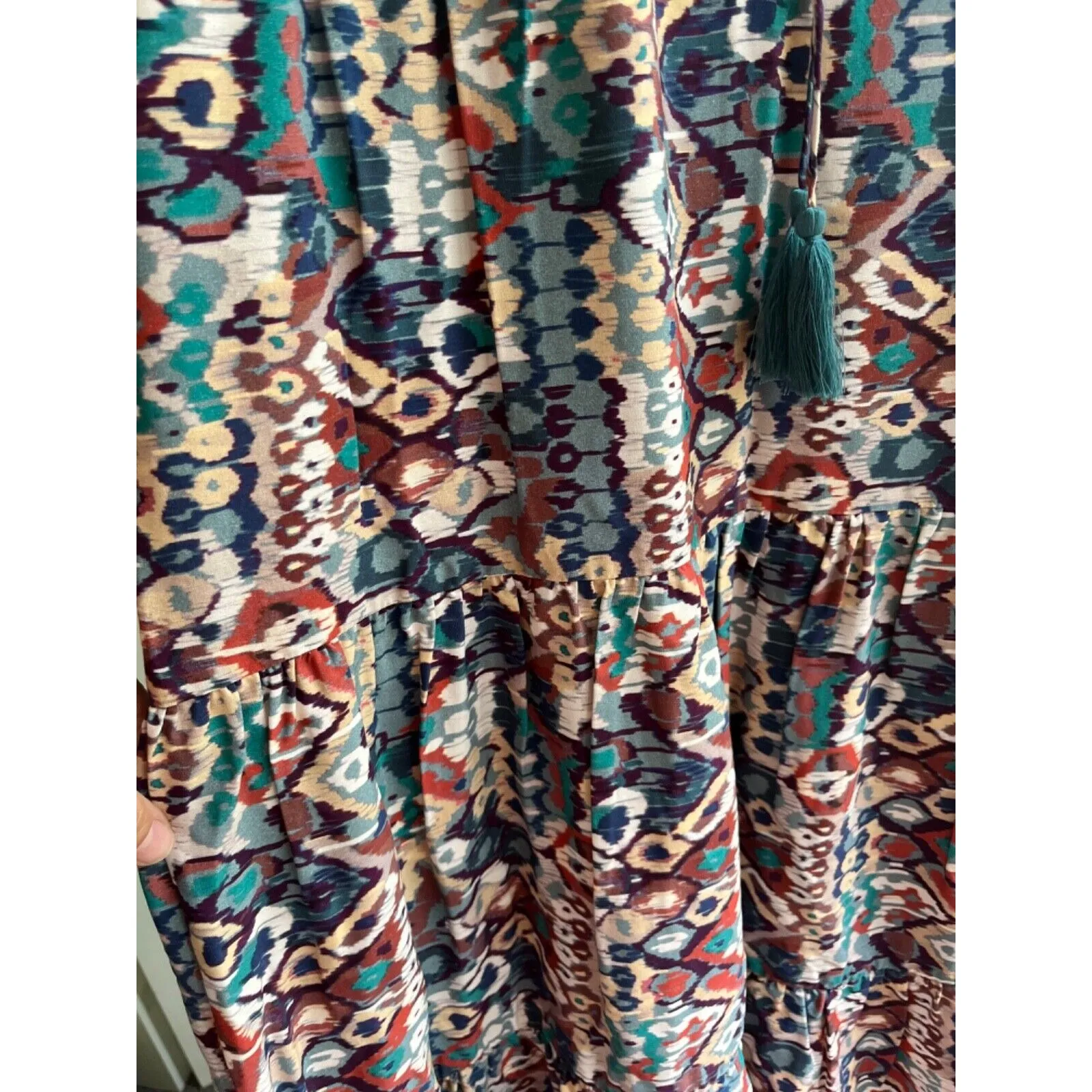 Tyler Boe Boho Chic Oversized Casual Summer Holly Liberty Art Dress Midi, Size M - Image 3