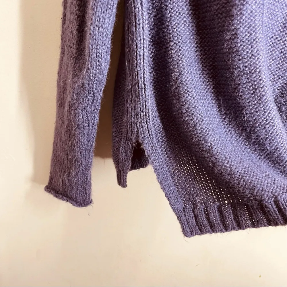 Wooden Ships Mohair Wool Blend Cowl Neck Sweater Purple size S/M - Image 7