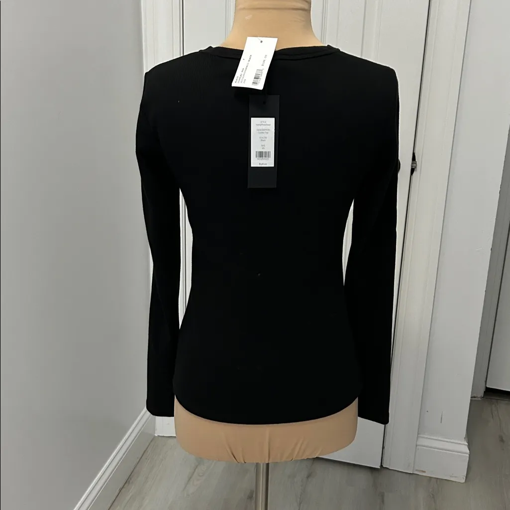 Veronica Beard Curtley Black Cut Out Top - Image 6