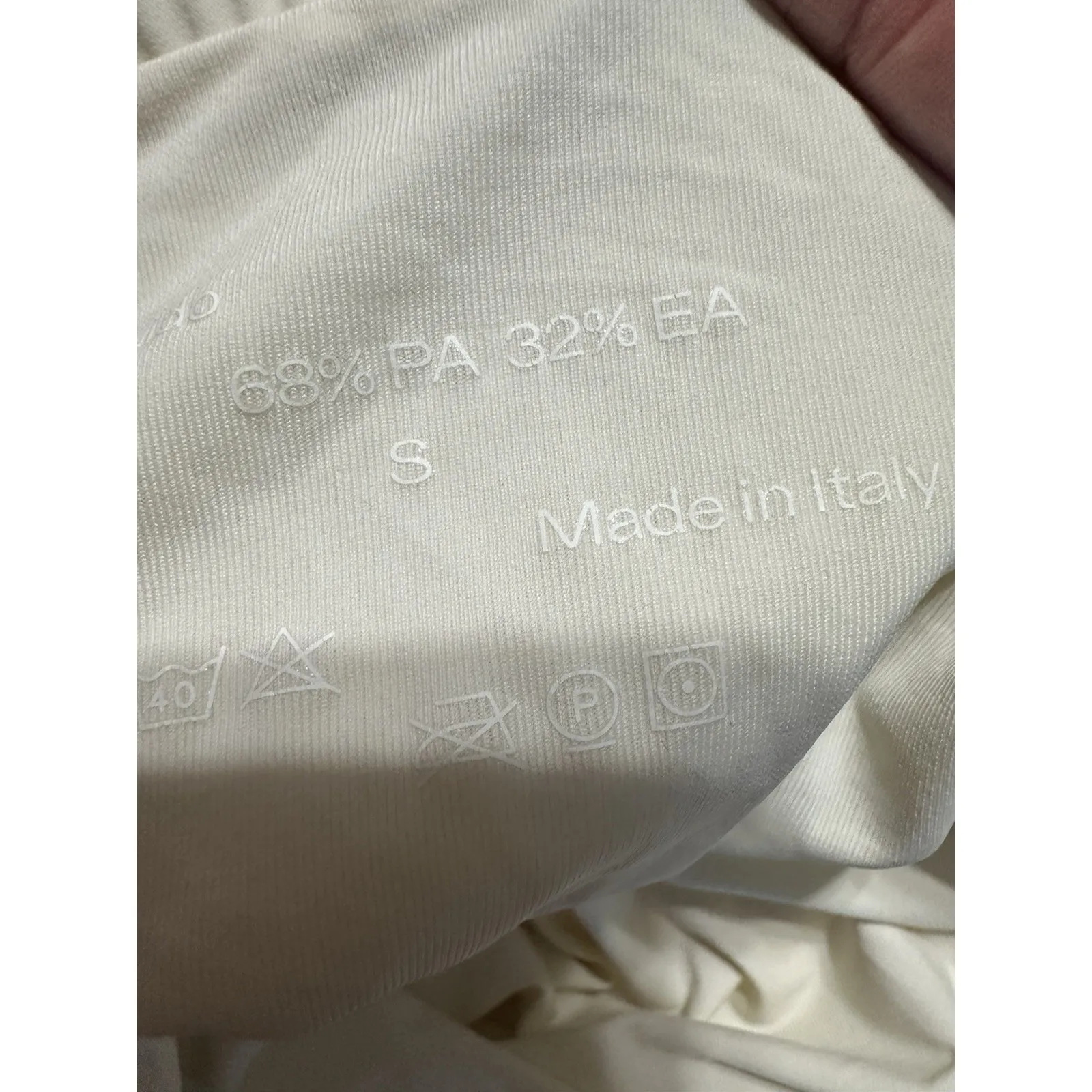 Lido Sedici One Piece Swimsuit Ivory EUC Size S Made in Italy Strapless - Image 9