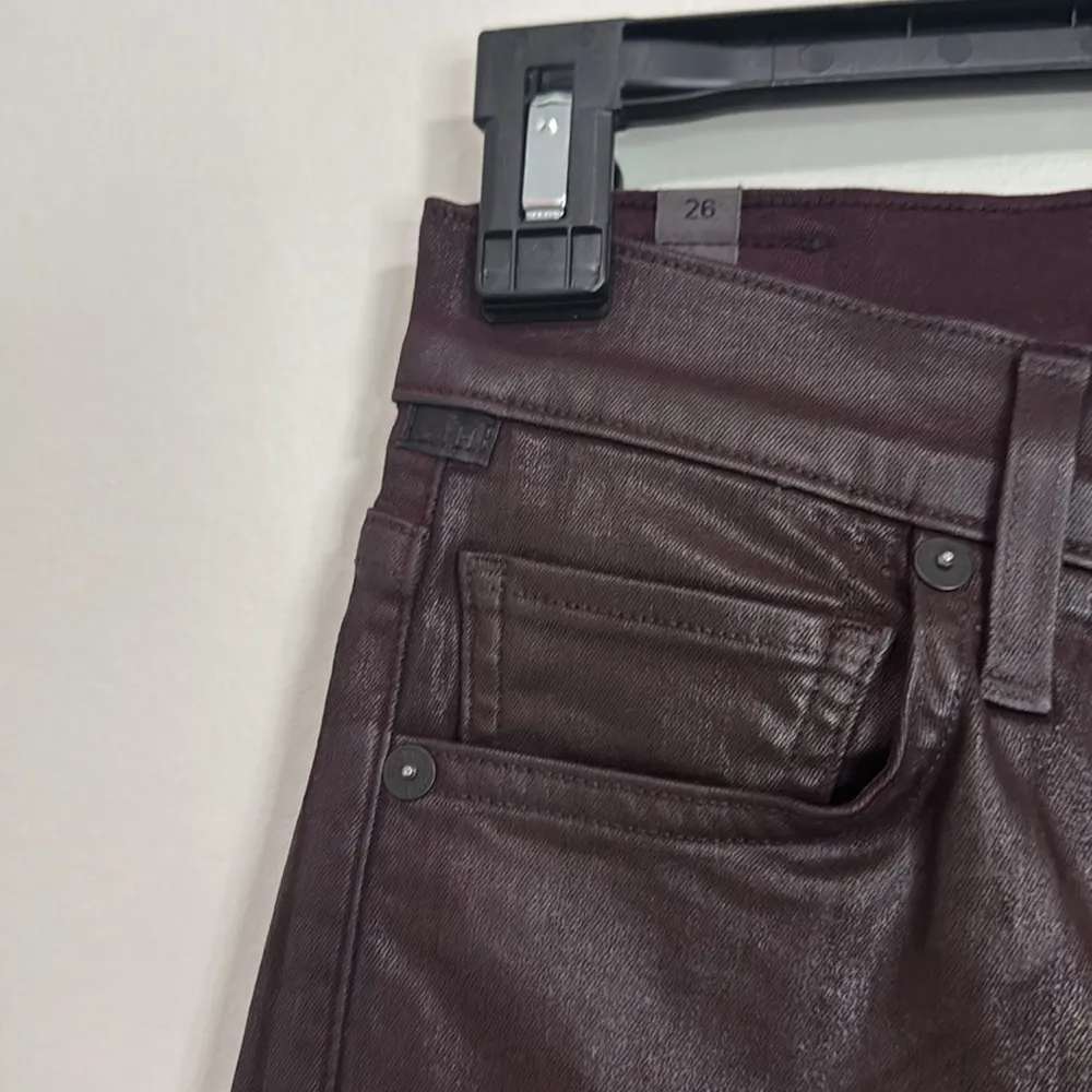 Citizens Of Humanity Olivia High rise Slim Ankle Jeans in Raisin Leatherette 26 - Image 7