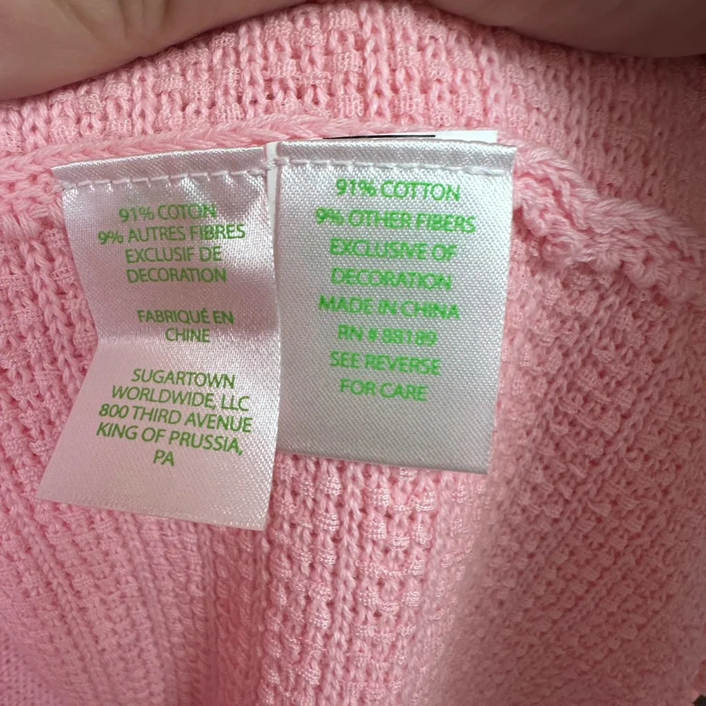 Lilly Pulitzer‎ Tatum Cardigan Coral Long Sleeve Tassels SZ XS Lightweight Flowy - Image 4