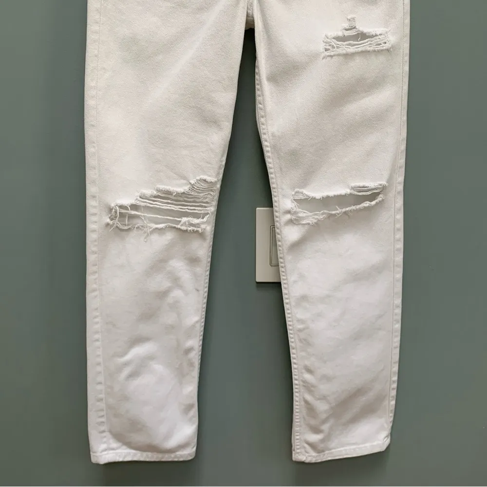 Reformation Cynthia High Relaxed Jean White Destroyed 24 - Image 7