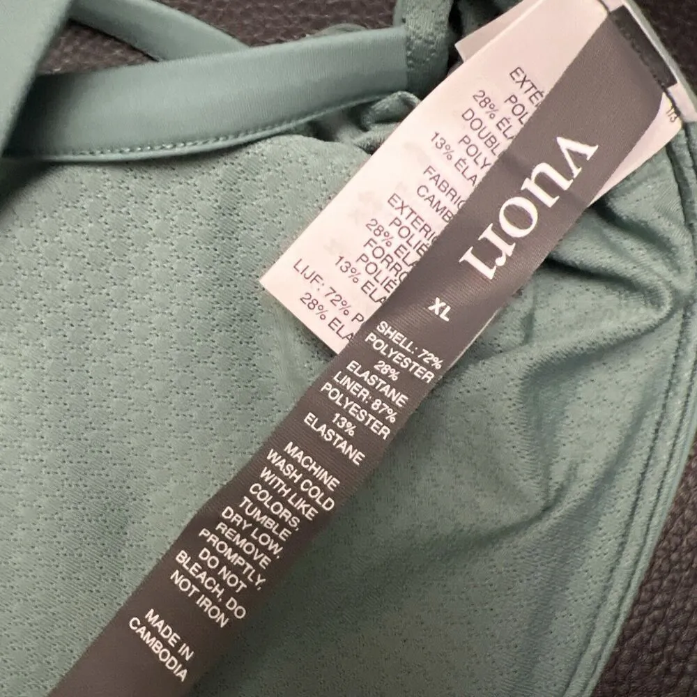 Vuori Womens Sports Bra Yosemite Performance Padded Athleisure Garland Green XL - Image 4