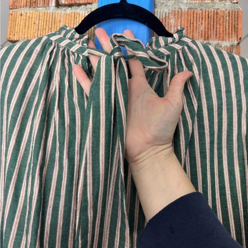 Birds of Paradis Travota California Talia Striped Lyrex Blouse - Image 3