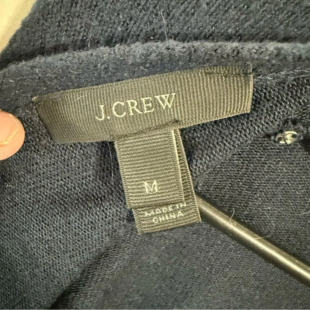 J. Crew Blue V-Neck Sweater‎ with Long Sleeves - Image 3