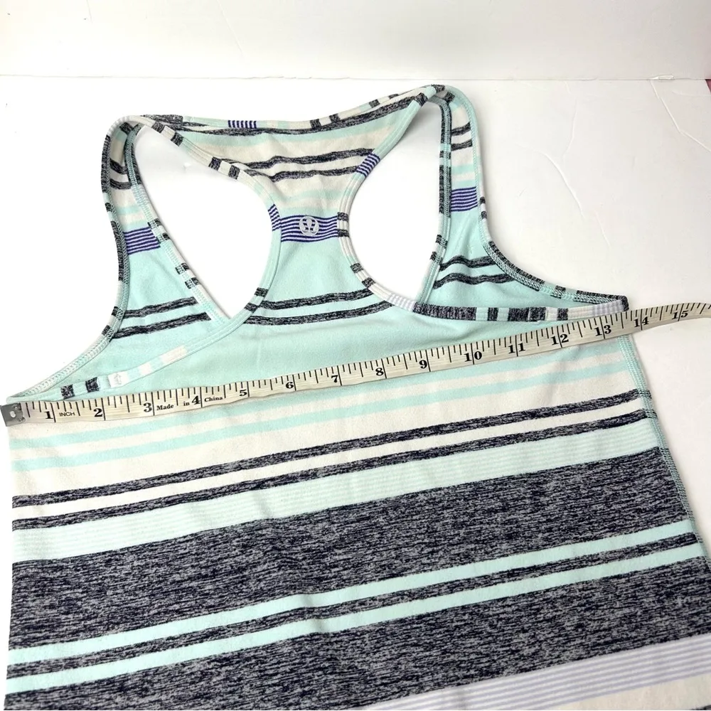 Lululemon Cool Racerback in Cadet Blue Static Wave Stripe - Image 7