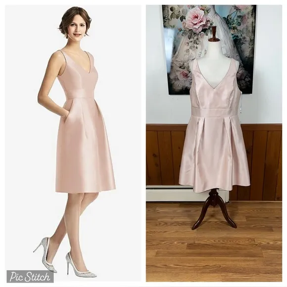 Elegant New Alfred Sung Satin Twill Mother of Bride/Bridesmaid Dress! - Image 2