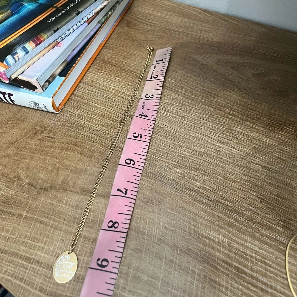 Vintage Avon Gold Necklace & Dainty Bracelet Set Saturday’s Child Quote - Image 8