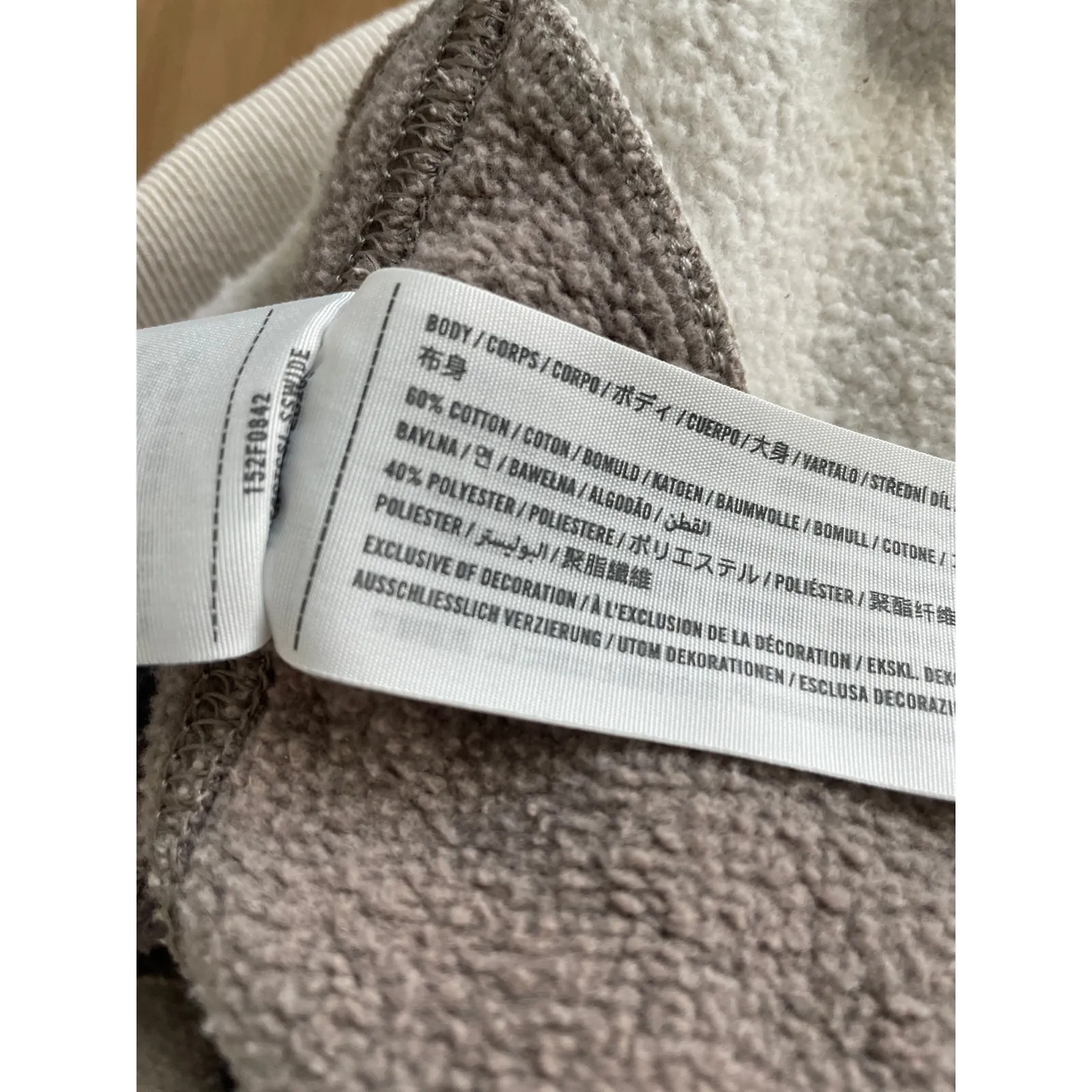 Abercrombie & Fitch Colorblock Turtleneck Sweatshirt Neutral Athleisure Size XS - Image 7