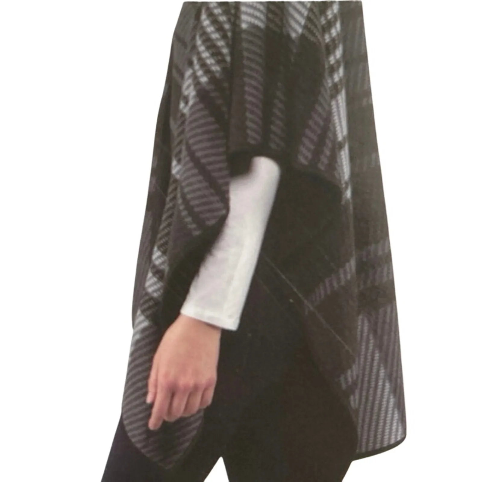 IKE BEHAR Womens Black and Gray reversible Wrap One Size - Image 4