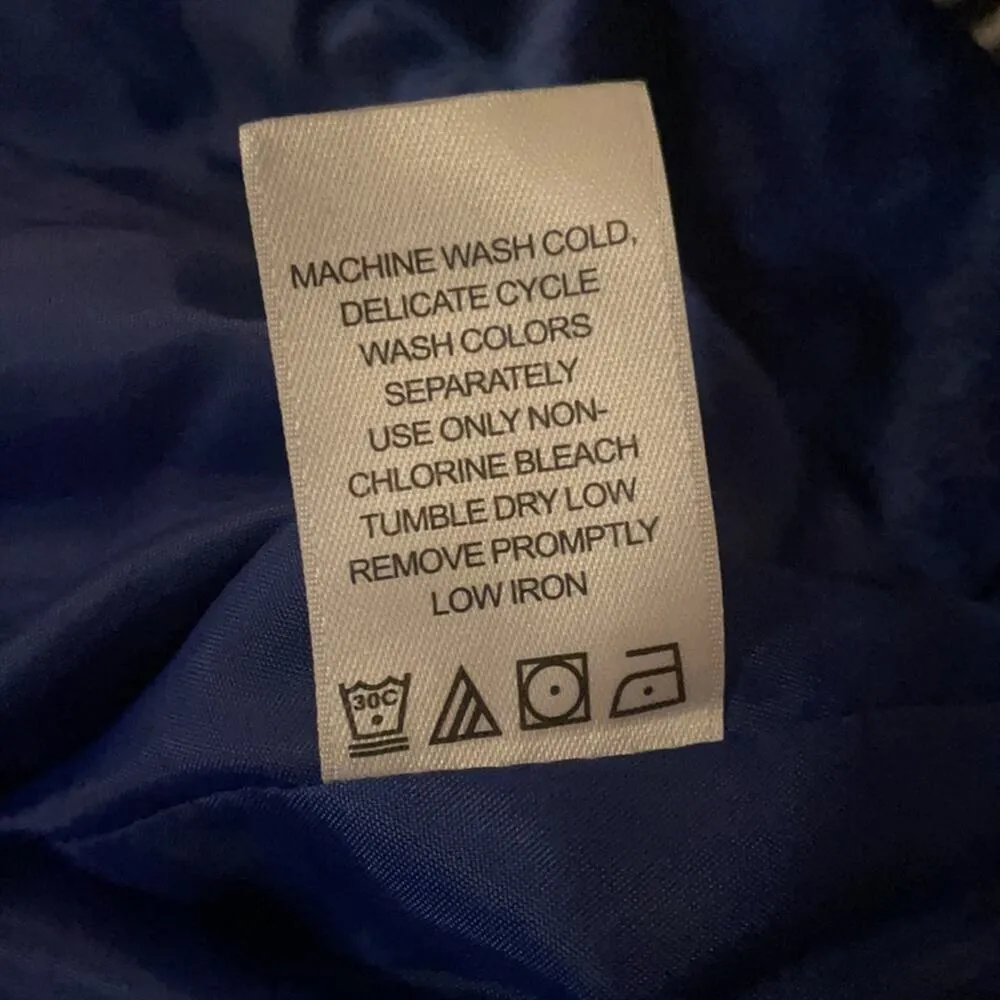 Jessica London Woman Hooded Vest Coat 14/16 Blue Front Zipper Quilted Jacket Ski - Image 10