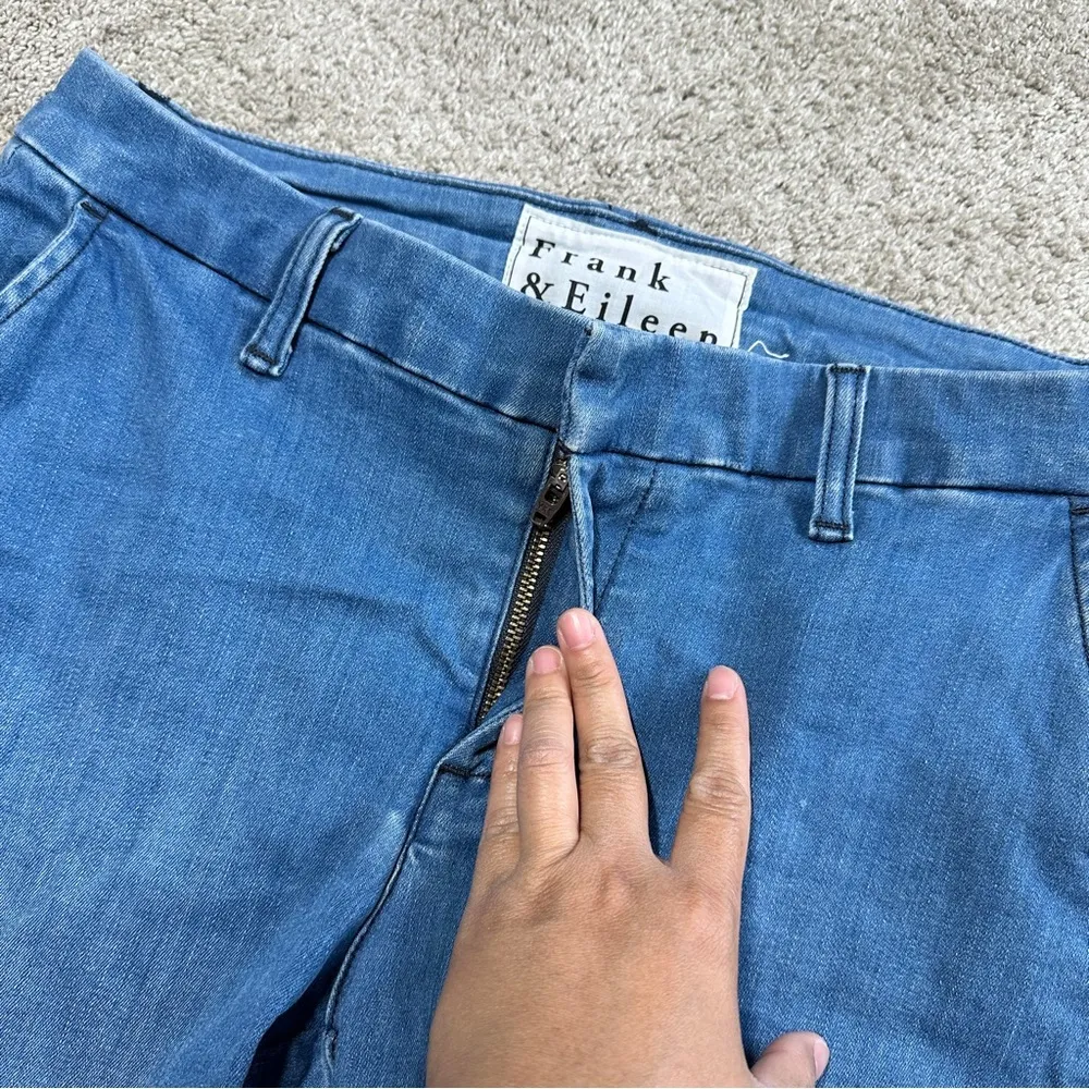 Frank & Eileen Wicklow Italian Denim Crop Chinos Pants in Blue Denim Wash 6 - Image 10