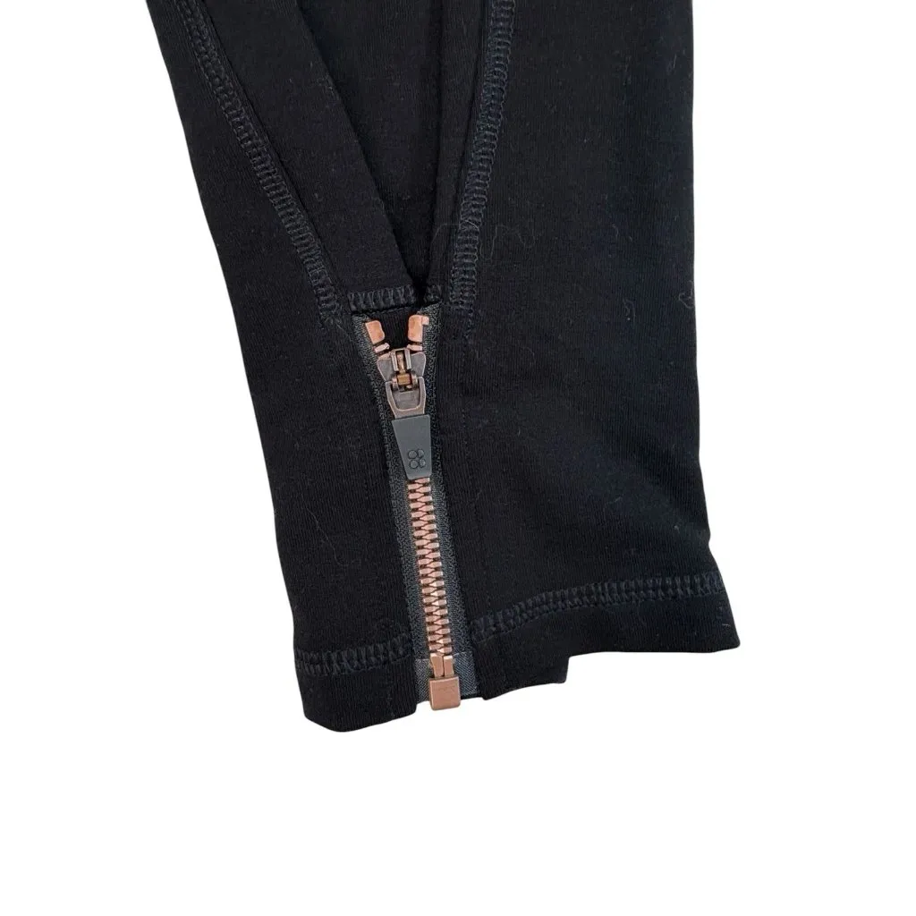 Sweatty Betty London Jogger Size XS Short Black Athletisure Track Pant Zip Ankle - Image 5