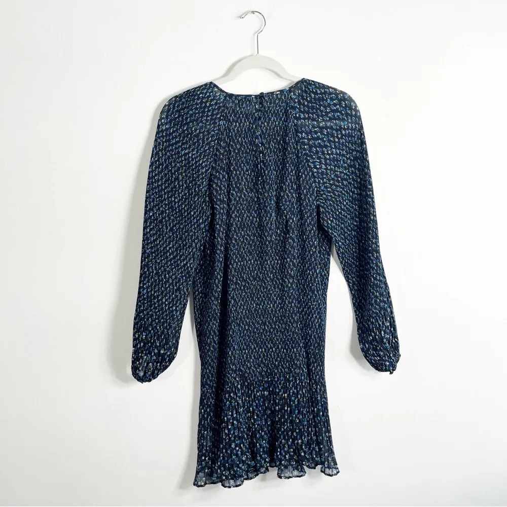 Madewell Crinkle Georgette Mini Dress in Floral Blue Large - Image 7