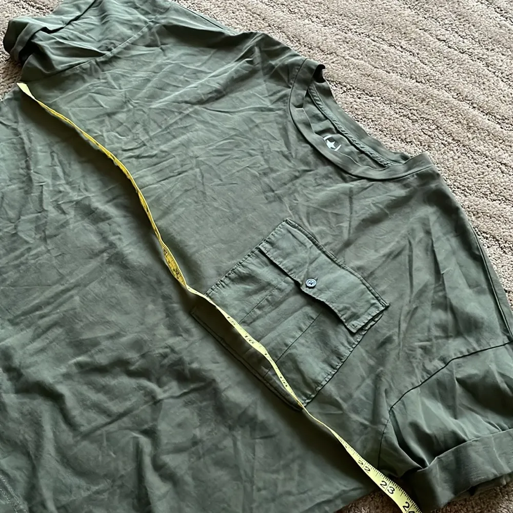 NWOT Banana Republic Heritage dark green boxy oversized cotton top - Image 5