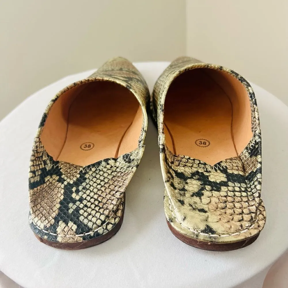 ROLAND SHOES ITALIAN LEATHER EURO SIZE 38 Silver - Image 2