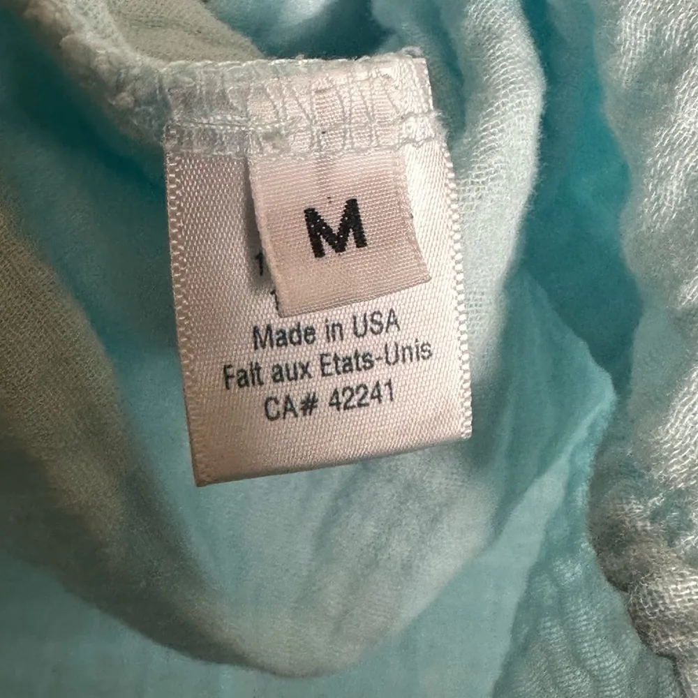 Stark X Linen Gauze Tunic Tank Top Light Blue Size M - Image 3