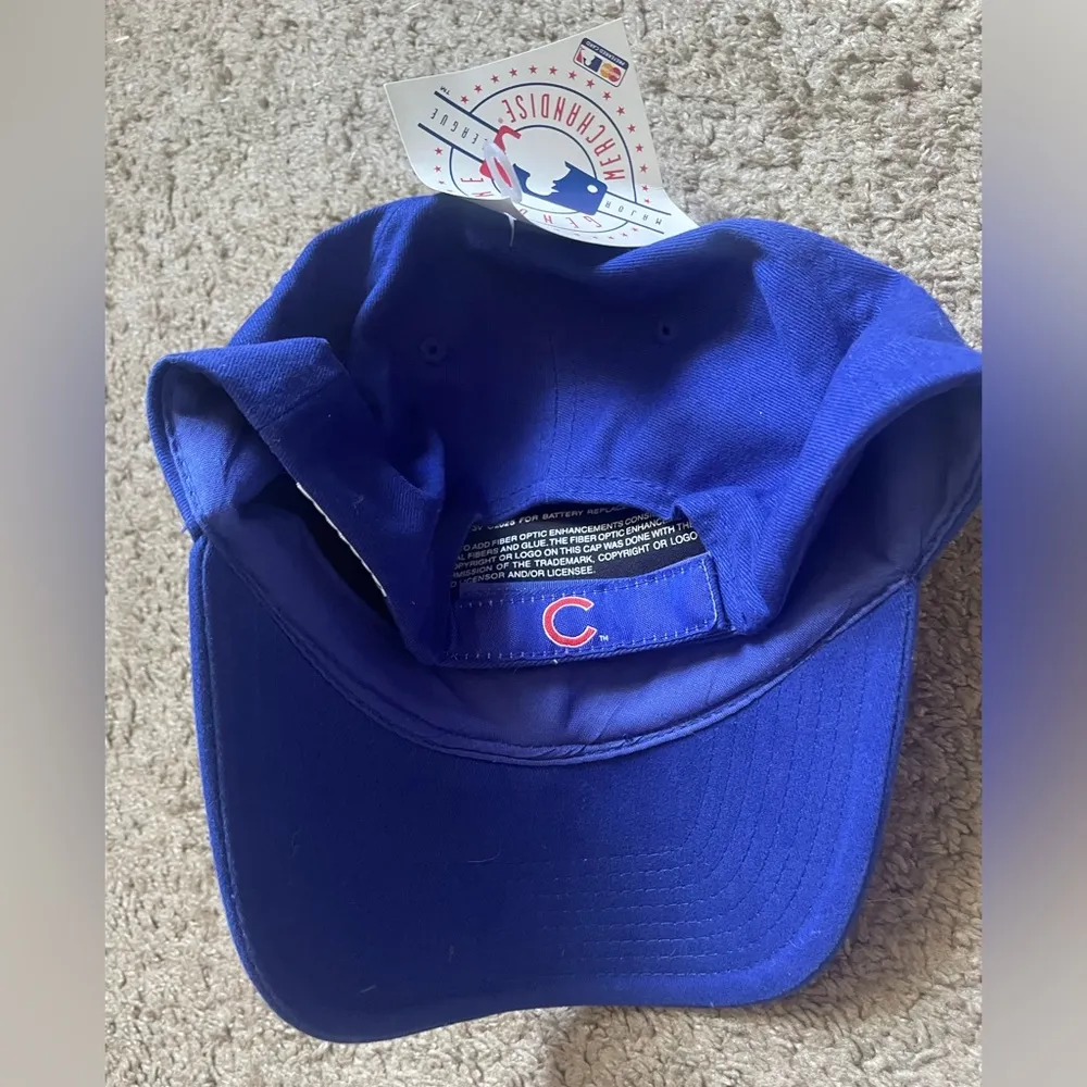 Chicago cubs blue and red baseball cap with flashing lights NWT - Image 3