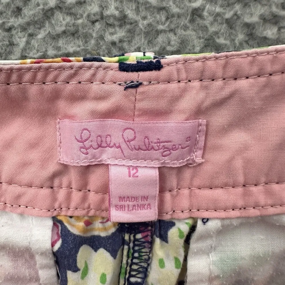 Lilly Pulitzer Callahan Shorts Floral Preppy Beach Resort 100% Cotton Women's 12 - Image 4