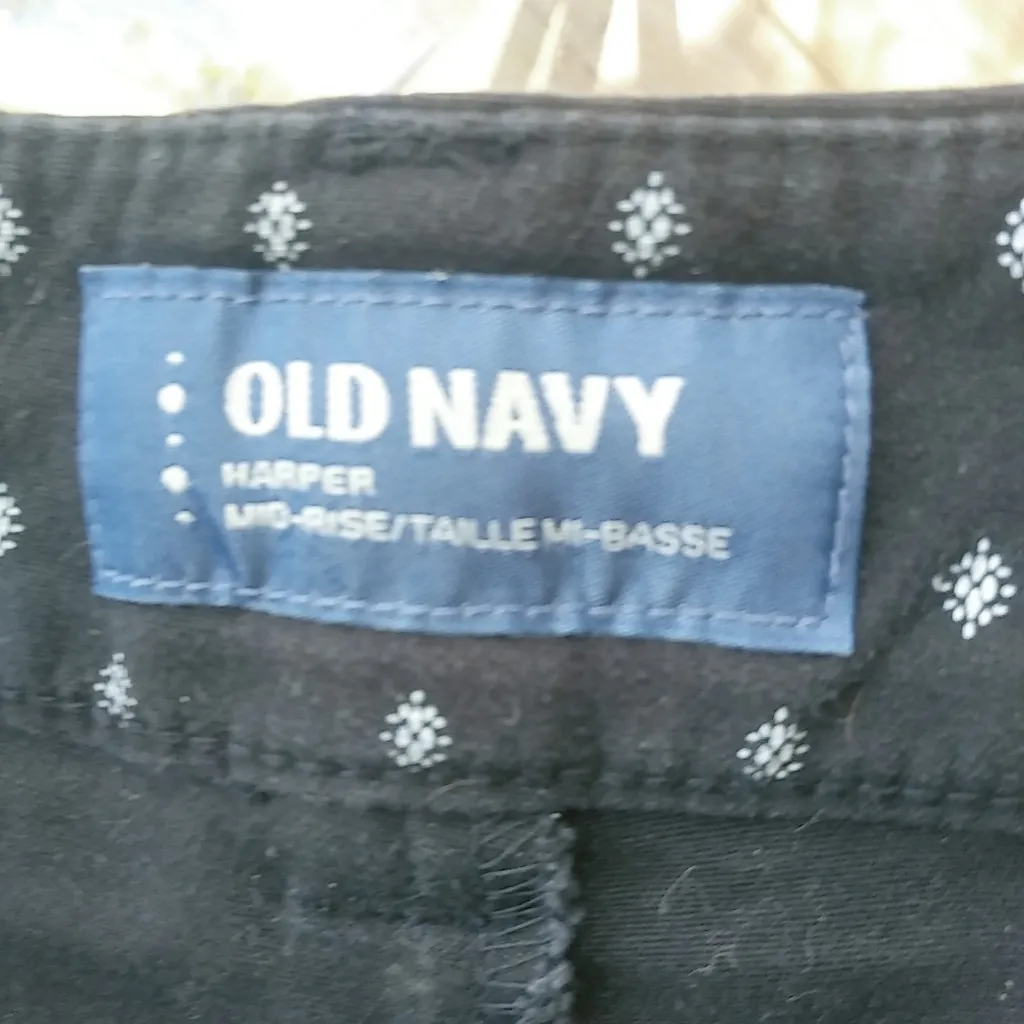 Old Navy 22 Black Pattern Stretch Pants Plus - Image 2