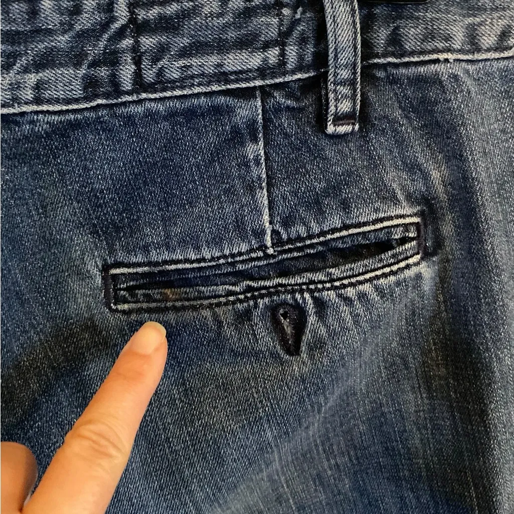 Vintage Polo Ralph Lauren Blue Wide Flare Jeans coastal cowgirl boho Western - Image 8