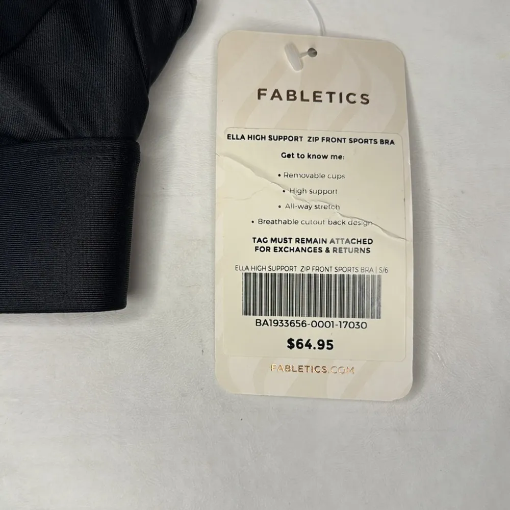 Fabletics Ella High Support Zip Front Sports Bra, XS - Image 7