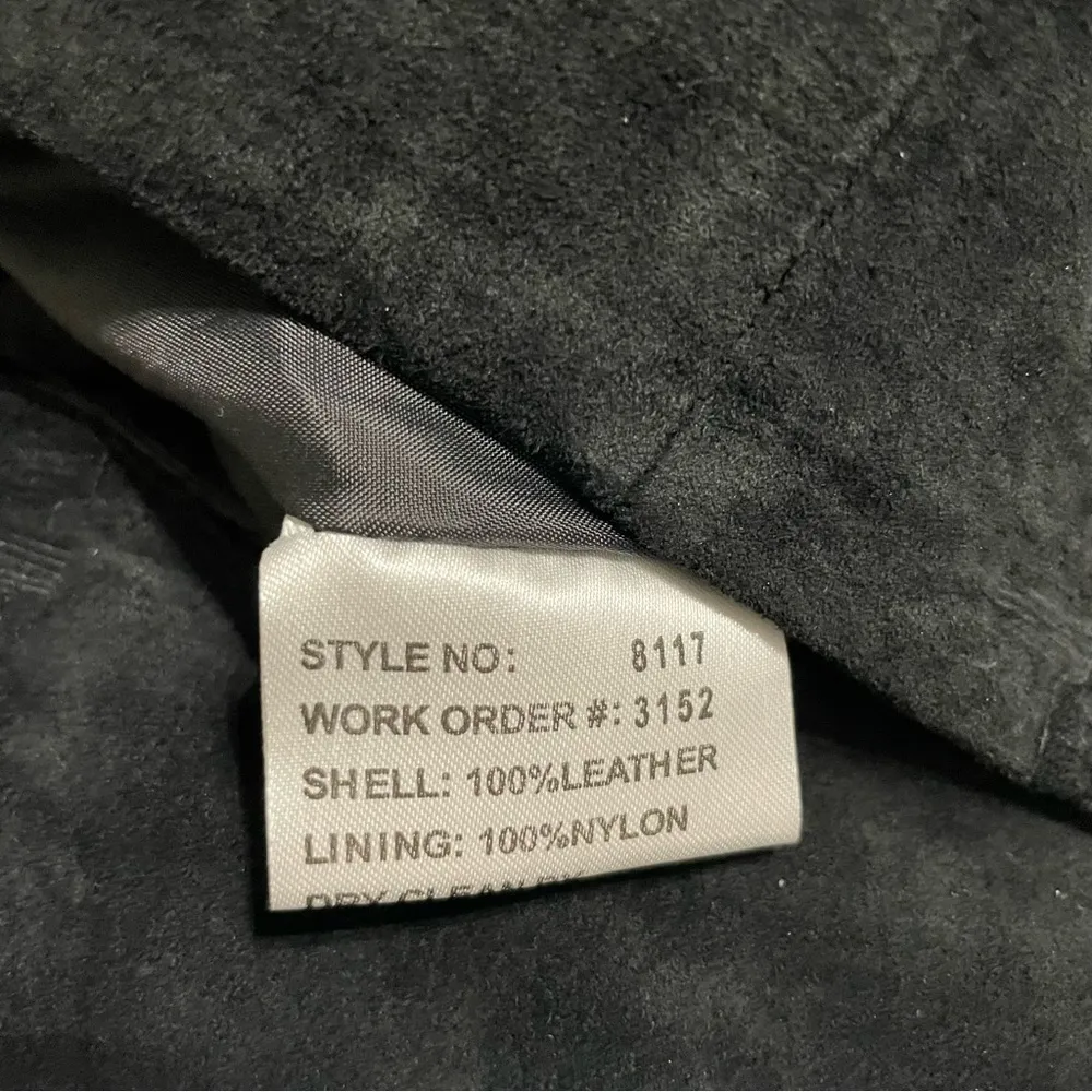 Vintage Margaret Godfrey Black Suede Leather Skirt Midi Black Suede Skirt Sz 10 - Image 6