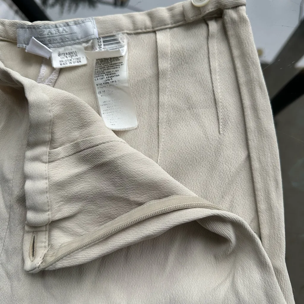 Zara Vintage Pants in Cream Size 6 - Image 6