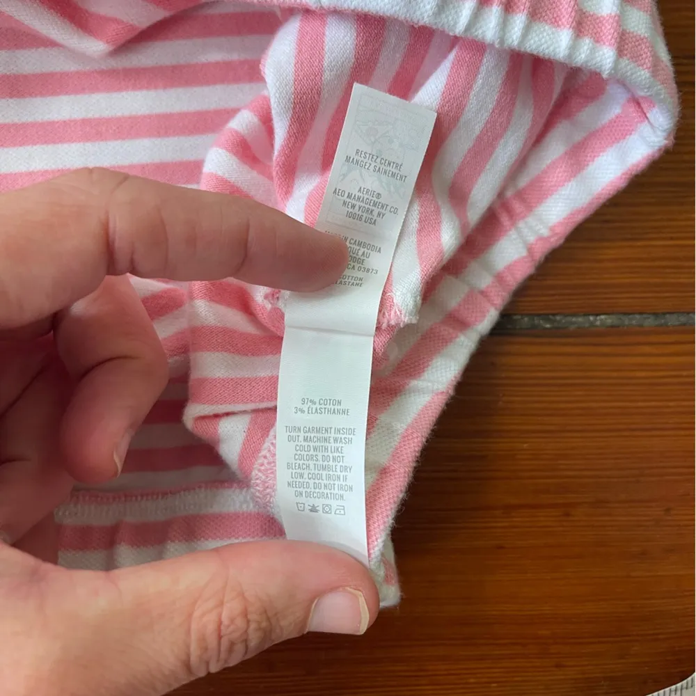 Aerie Courtside Bubble Hem Cropped Polo ~ Size Small 💚🍄 - Image 8