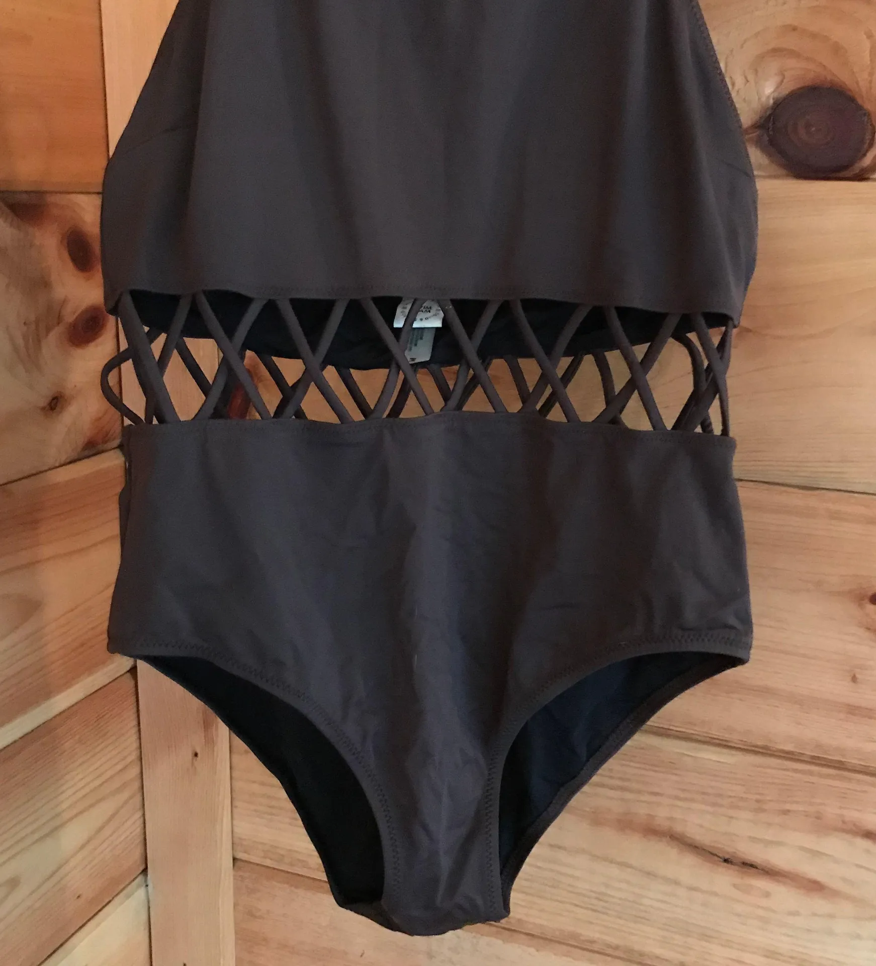 AMAZING BROWN  ONE PIECE CUT OUT BATHING SUIT - Image 4