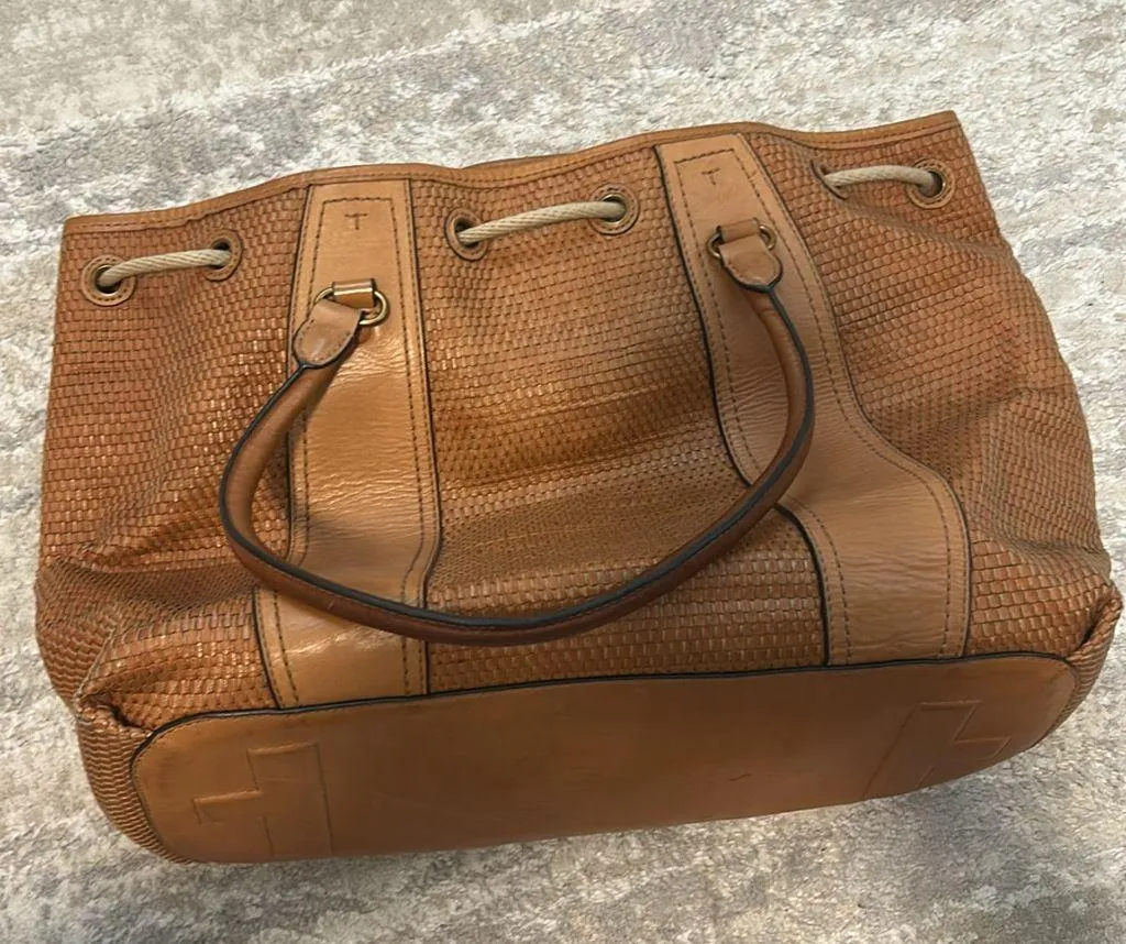 tory burch woven leather tote bag - Image 4