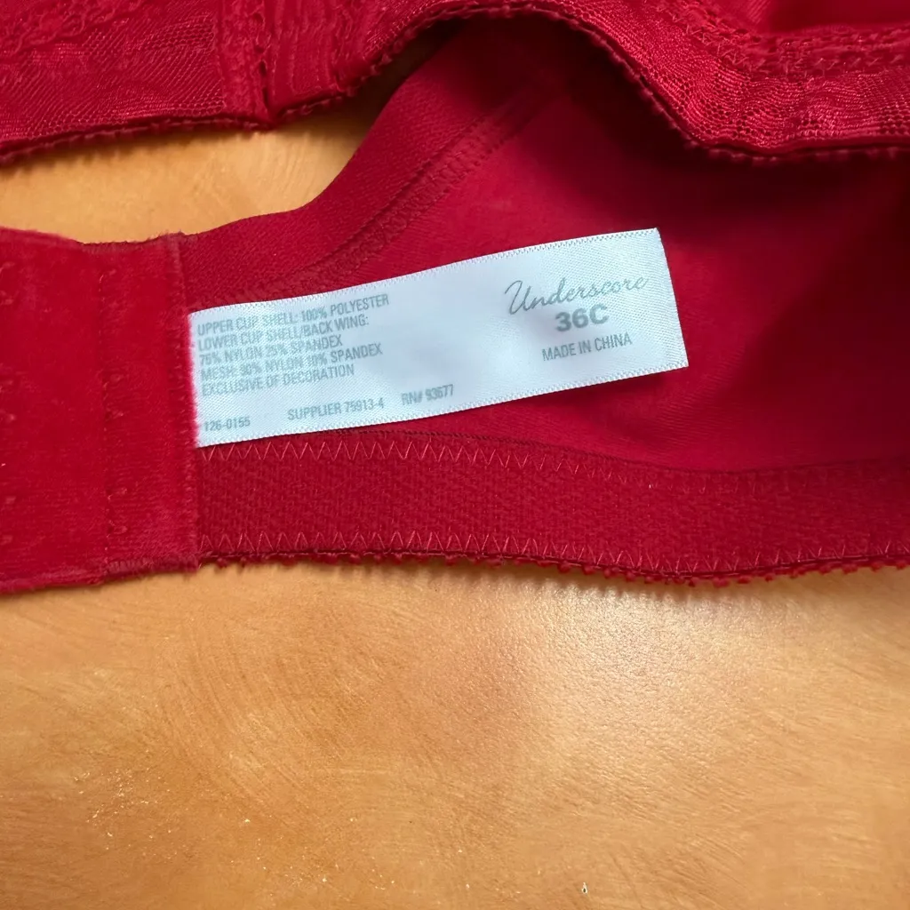 Chic Scarlet Lace Bra Red Size undefined - Image 3