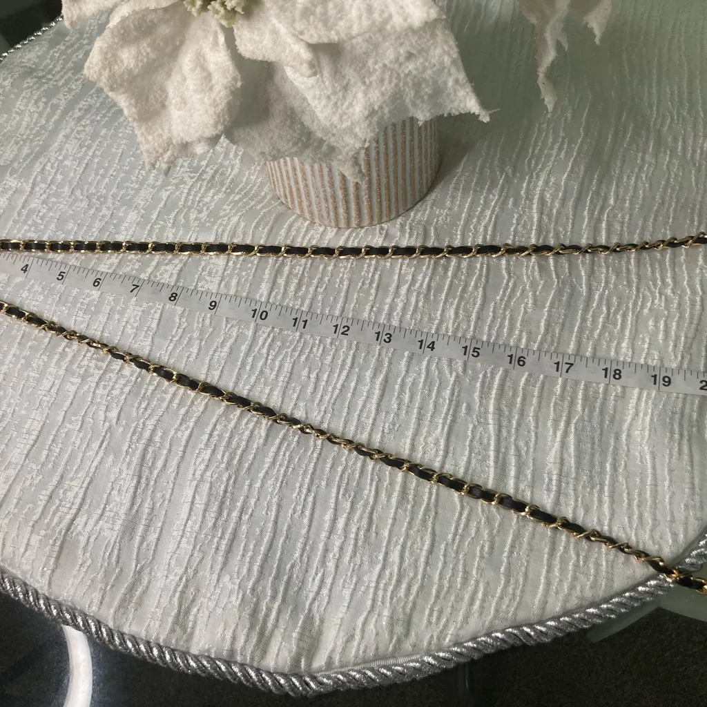 Bebe Black Woven Mini Shoulder Bag Clutch with Gold Chain NWT - Image 7