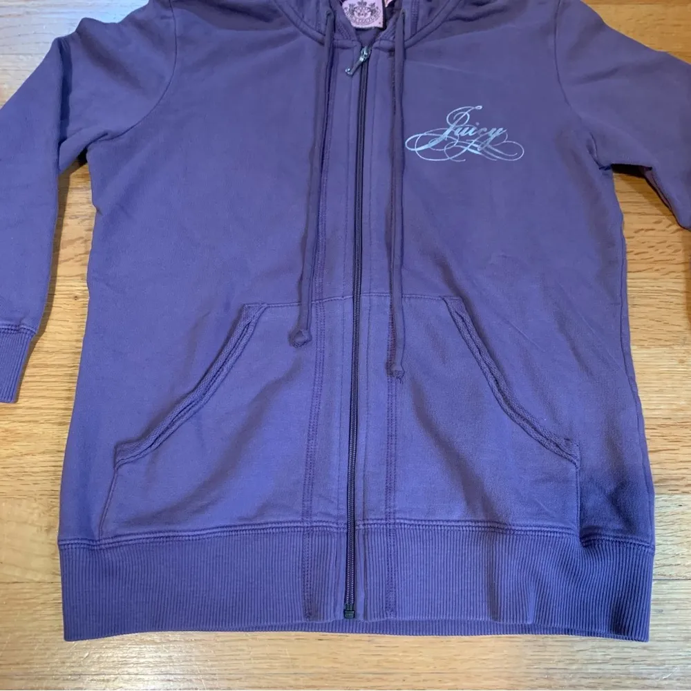 Juicy Couture Pam Gela Distressed Floral Get Off My Cloud Hoodie Women's Medium - Image 2