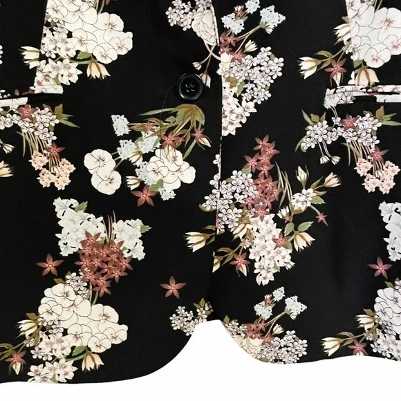 Cynthia Rowley Floral Two-Button Short Lined Blazer Jacket Women’s Size Medium - Image 6