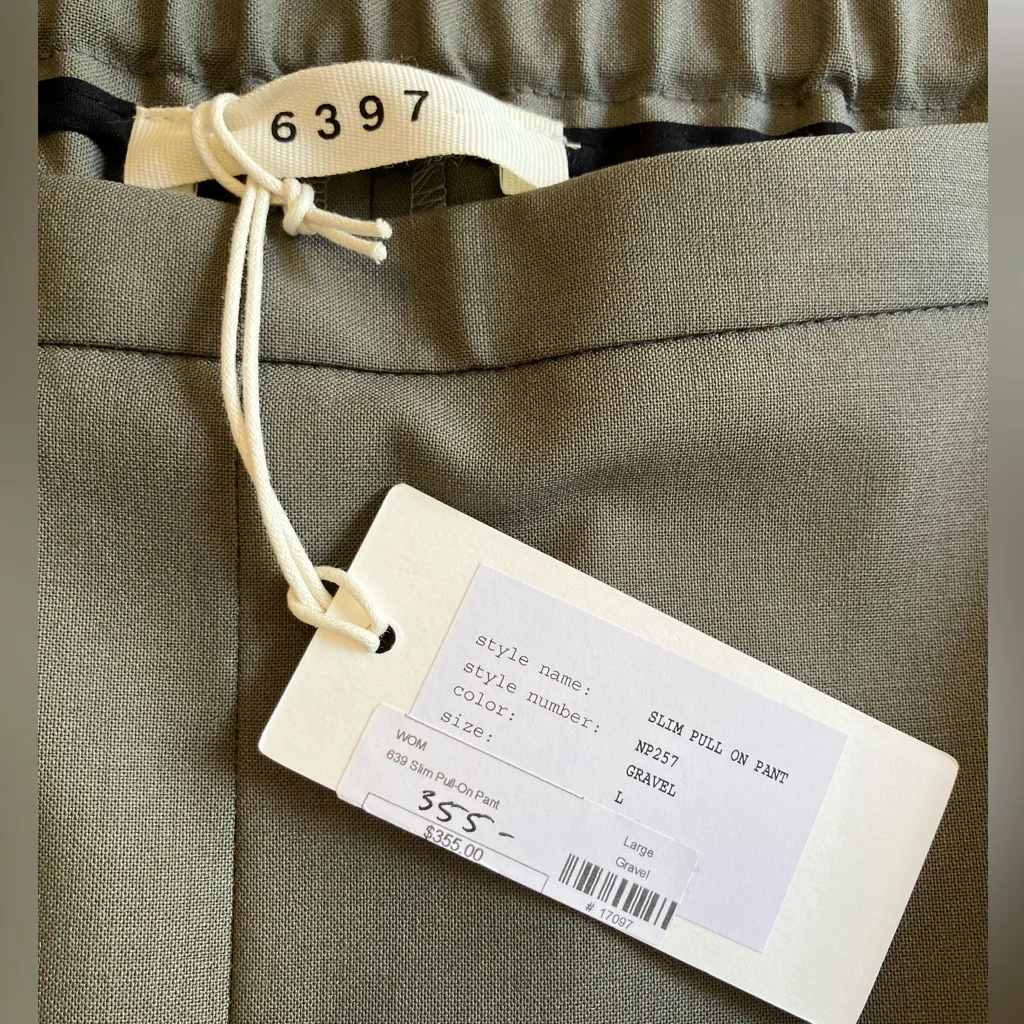 6397 Wool Pull On Pants Size L NWT Gray Size L - Image 5