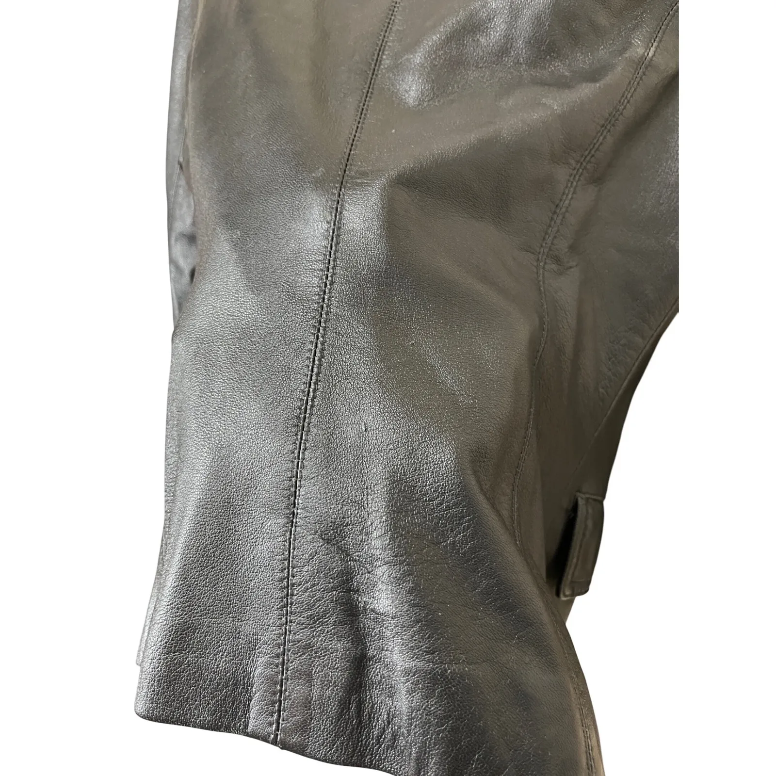 Vera Pelle Women's Black Leather Jacket Made in Italy Two Button Closure - Image 11