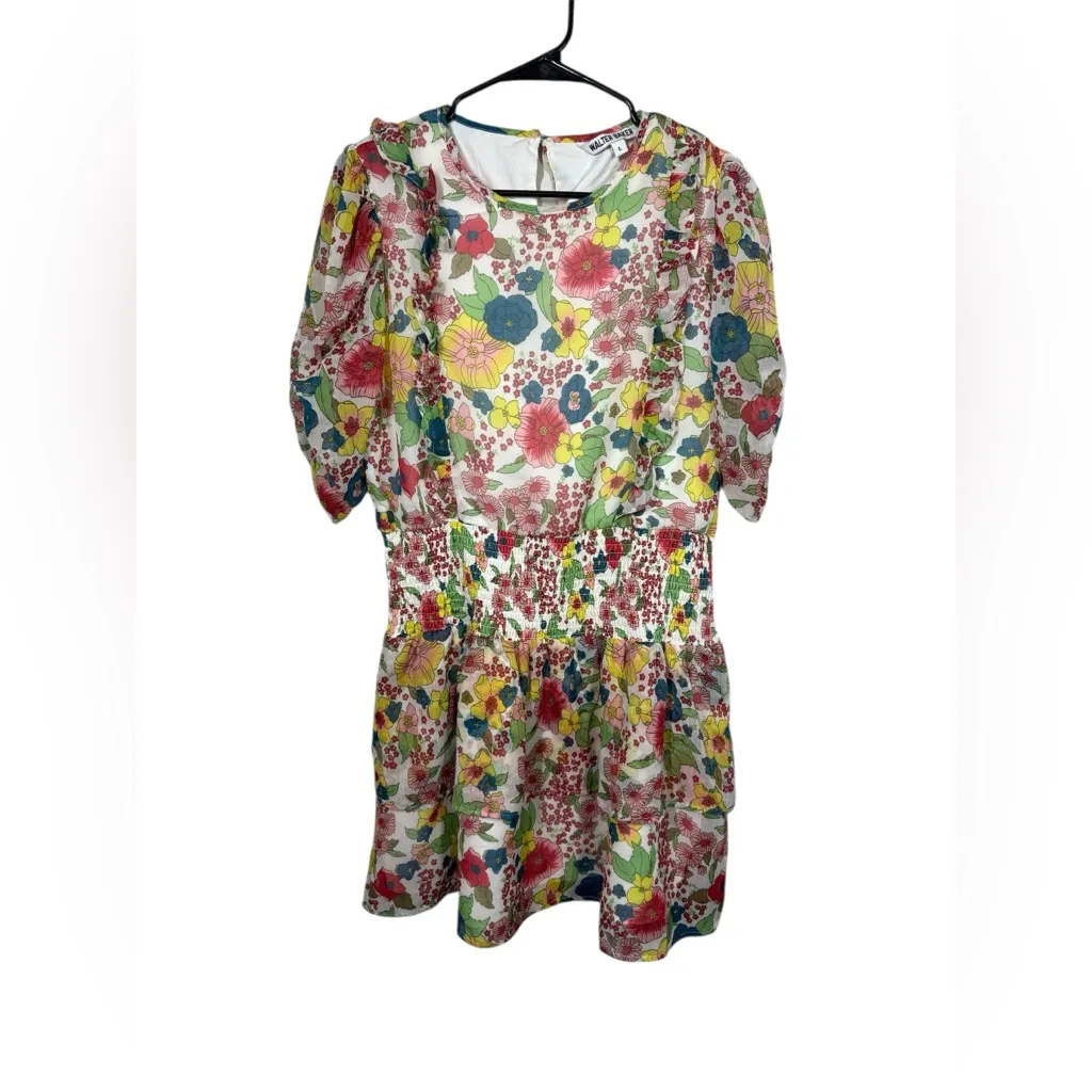 Walter Baker Lucia Floral Mini Dress Size Large - Image 2