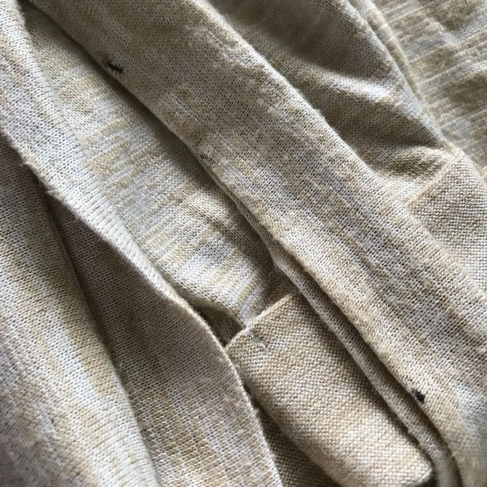 Lucky Brand Beige Burnout Long Sleeve Top Small - Image 6