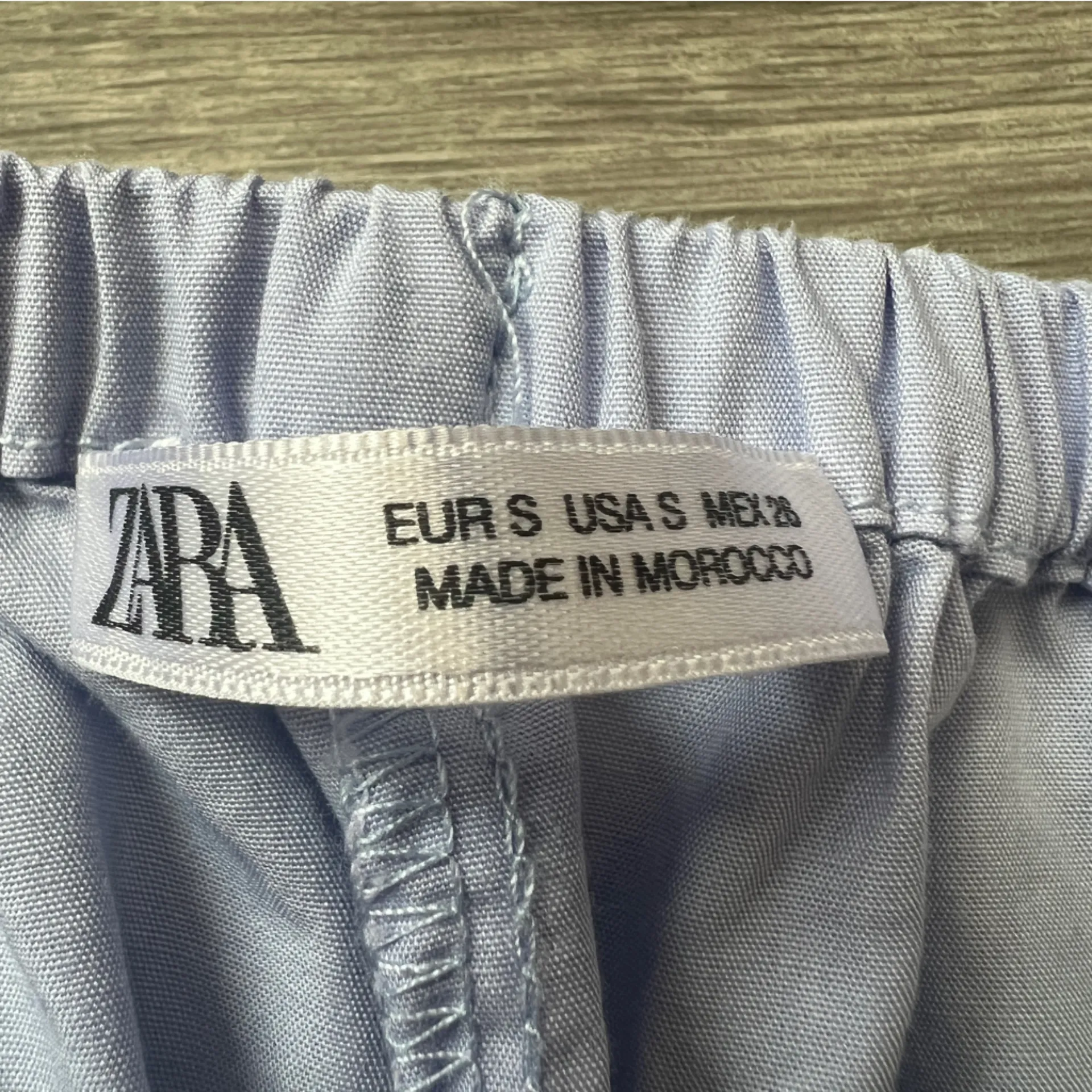 Zara periwinkle 100% cotton casual pants size S - Image 5