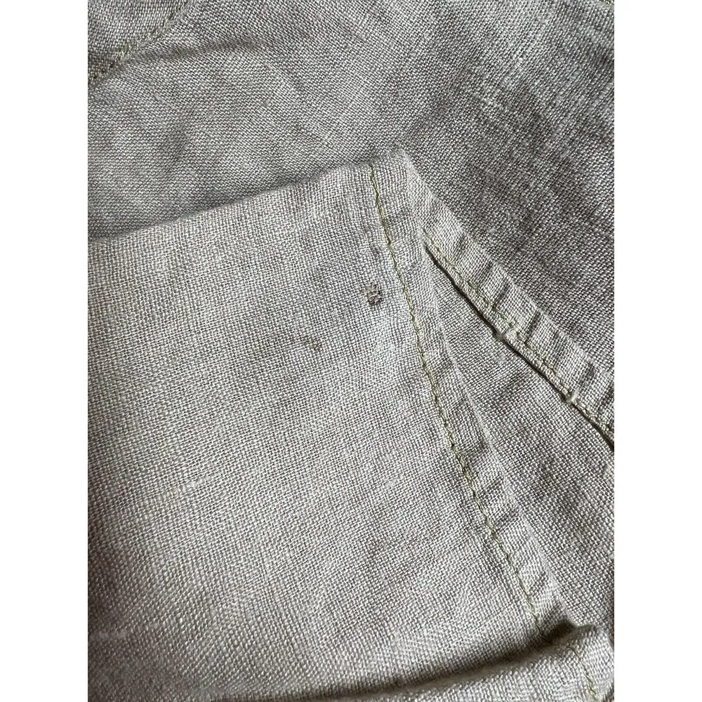 FLAX Short Sleeve Pleat Dress 100% Linen w/Pockets Long Women’s Small - Image 8