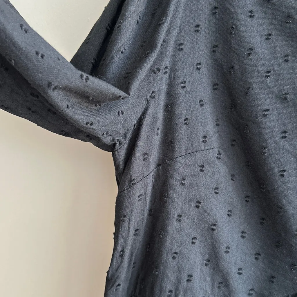 Old Navy Clip-Dot Mini Swing Dress, Long Sleeve Spring Little Black Dress, Small - Image 9